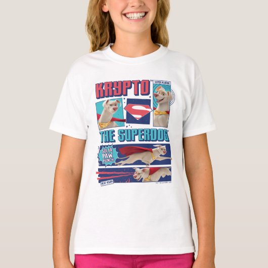 Krypto de Super-Dog Comic Panels T-shirt (Voorkant)