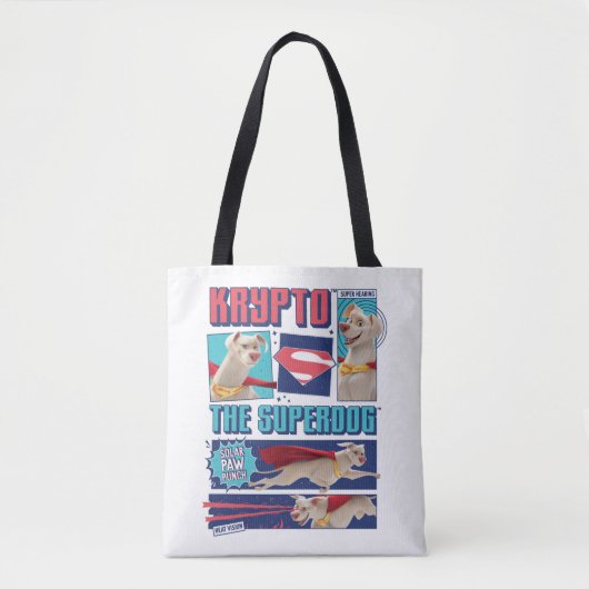 Krypto de Super-Dog Comic Panels Tote Bag (Voorkant)