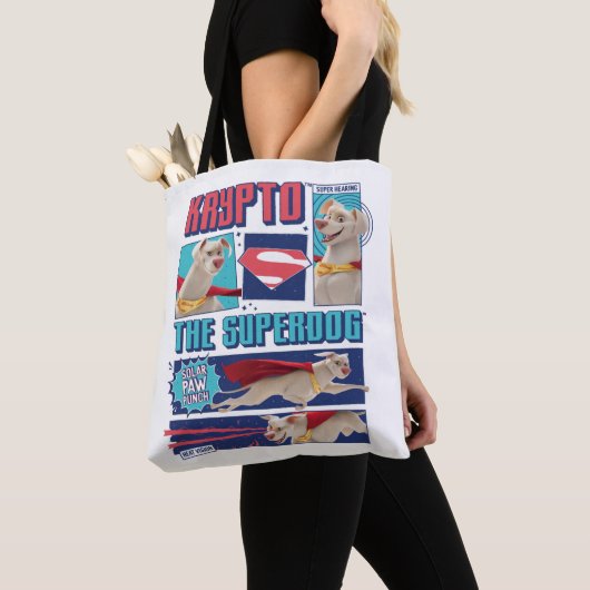 Krypto de Super-Dog Comic Panels Tote Bag (Dichtbij)