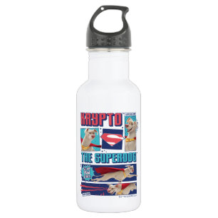 Krypto de Super-Dog Comic Panels Waterfles