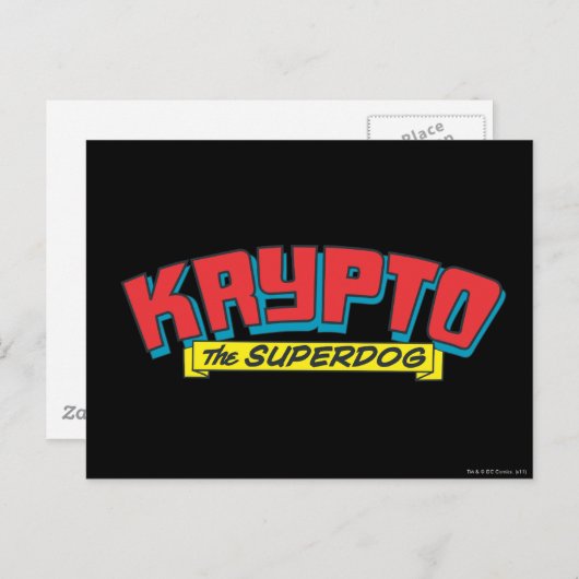 Krypto de superhond briefkaart (Voorkant / Achterkant)