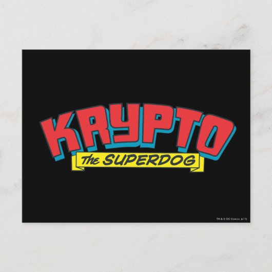 Krypto de superhond briefkaart (Voorkant)
