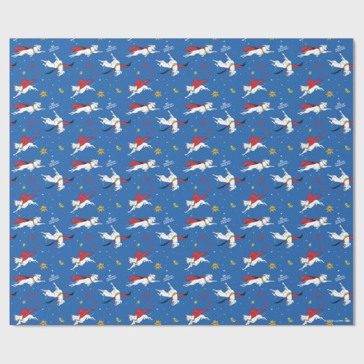 Krypto Flying Pattern Cadeaupapier (Vlak)