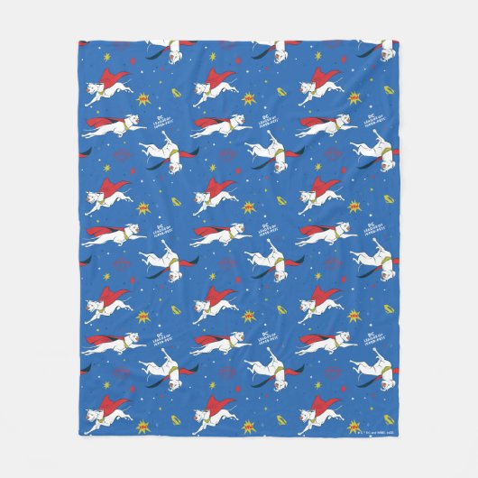 Krypto Flying Pattern Fleece Deken (Voorkant)