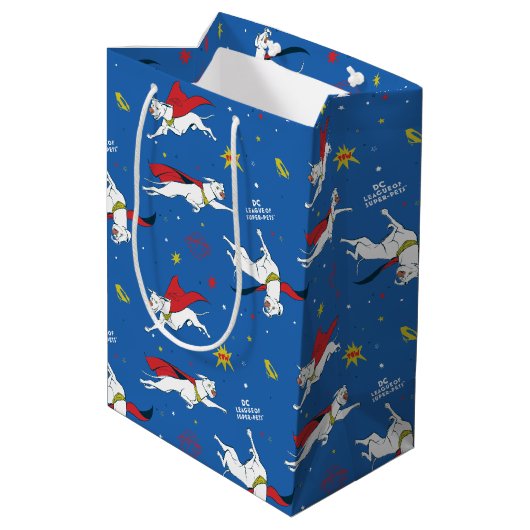 Krypto Flying Pattern Medium Cadeauzakje (Achterkant Gekanteld)