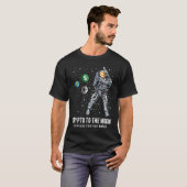 Krypto Moon Astronaut Baseball BTC Crypto Bitcoin T-shirt (Voorkant volledig)