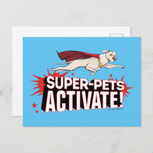 Krypto: Super-Pets activeren! Briefkaart (Voorkant / Achterkant)