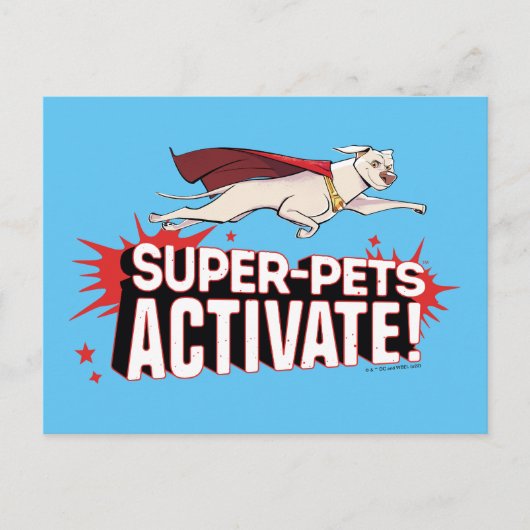 Krypto: Super-Pets activeren! Briefkaart (Voorkant)