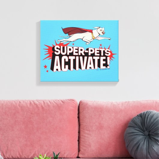 Krypto: Super-Pets activeren! Canvas Afdruk (Insitu (Woonkamer))