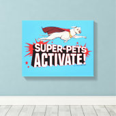 Krypto: Super-Pets activeren! Canvas Afdruk (Insitu (Houten vloer))