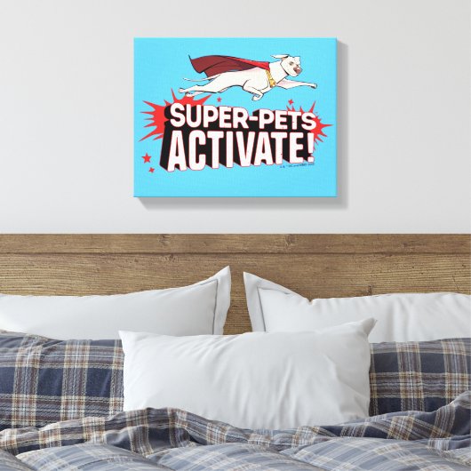 Krypto: Super-Pets activeren! Canvas Afdruk (Insitu (Slaapkamer))