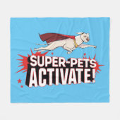 Krypto: Super-Pets activeren! Fleece Deken (Voorkant (Horizontaal))