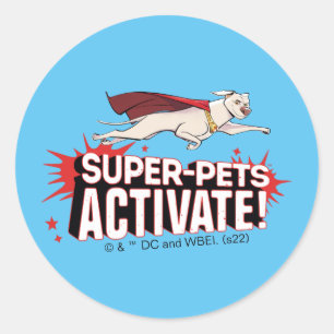 Krypto: Super-Pets activeren! Ronde Sticker