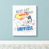 Krypto & Superman: Beste vriend in het universum Canvas Afdruk (Insitu (Houten vloer))