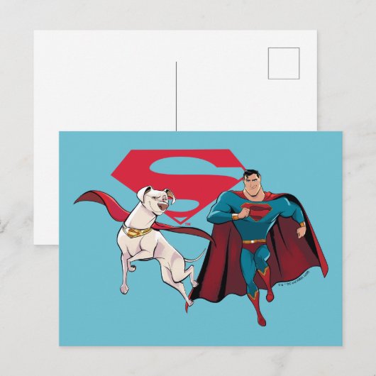 Krypto & Superman Briefkaart (Voorkant / Achterkant)