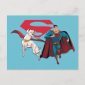 Krypto & Superman Briefkaart (Voorkant)