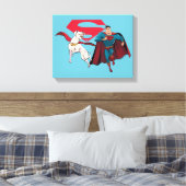 Krypto & Superman Canvas Afdruk (Insitu (Slaapkamer))