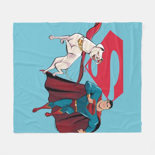 Krypto & Superman Fleece Deken (Voorkant (Horizontaal))