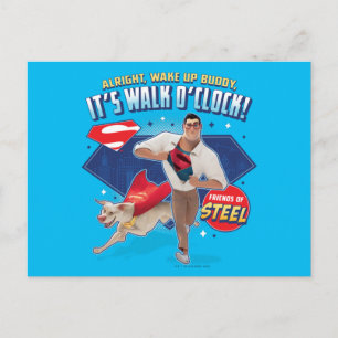 Krypto & Superman - Het is Walk O'Clock! Briefkaart