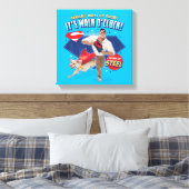 Krypto & Superman - Het is Walk O'Clock! Canvas Afdruk (Insitu (Slaapkamer))