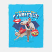 Krypto & Superman - Het is Walk O'Clock! Fleece Deken (Voorkant)