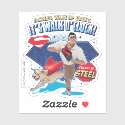 Krypto & Superman - Het is Walk O'Clock! Sticker (Vel)