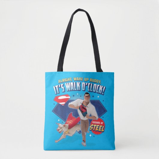 Krypto & Superman - Het is Walk O'Clock! Tote Bag (Voorkant)