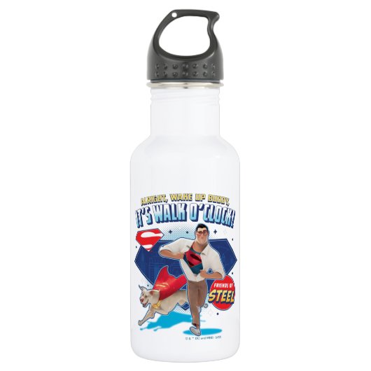 Krypto & Superman - Het is Walk O'Clock! Waterfles (Voorkant)