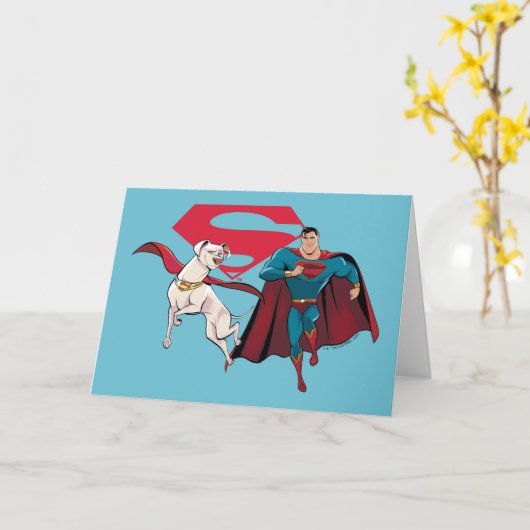 Krypto & Superman Kaart (Gele Bloem)