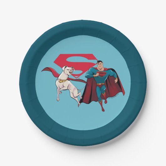 Krypto & Superman Papieren Bordje (Voorkant)