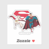 Krypto & Superman Sticker (Vel)