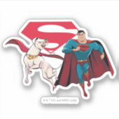 Krypto & Superman Sticker (Voorkant)