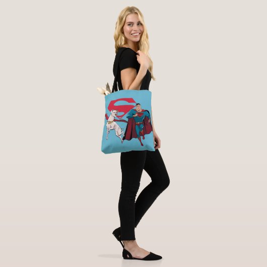 Krypto & Superman Tote Bag (Op model)