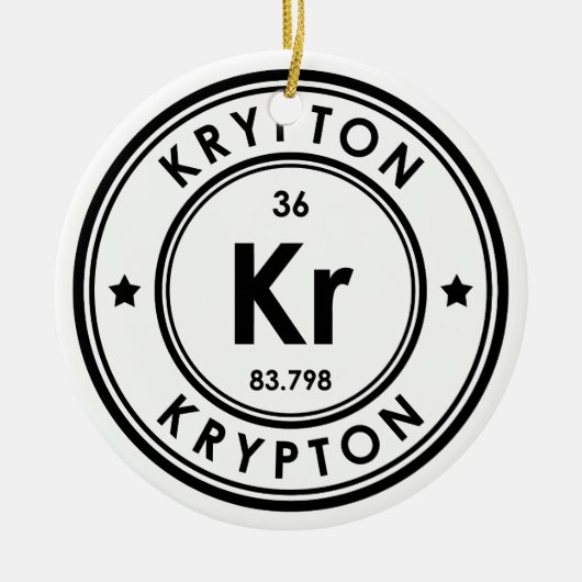 Krypton Element Keramisch Ornament (Voorkant)