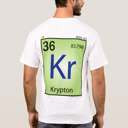 Krypton (Kr) Element T-Shirt (Achterkant)
