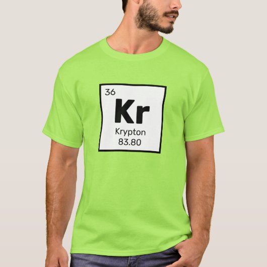Krypton / Periodiek Tafel - KR Element T-shirt (Voorkant)