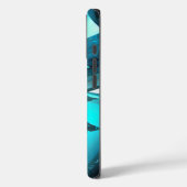 Kryptonite Cavern Abstract Crystal Aquamarine Ice Case-Mate iPhone Case (Achterkant / Links)