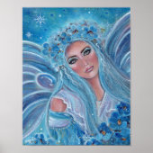 Krysta frosty blue fairy poster van Renee Lavoie (Voorkant)