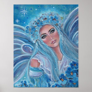 Krysta frosty blue fairy poster van Renee Lavoie