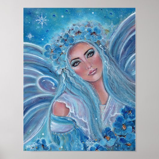 Krysta frosty blue fairy poster van Renee Lavoie (Voorkant)