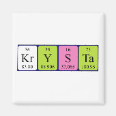 Krysta periodiek tabelnaam magnet (Voorkant)