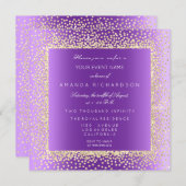 Krystal 1 Champaigne Gold Glitter Confetti Kaart (Voorkant / Achterkant)