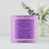 Krystal 1 Champaigne Gold Glitter Confetti Kaart (Staand voorkant)