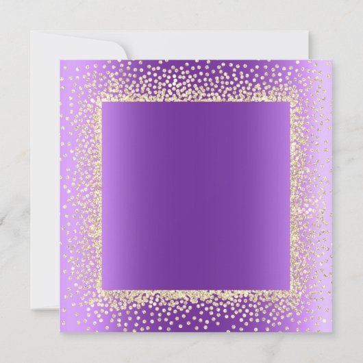 Krystal 1 Champaigne Gold Glitter Confetti Kaart (Achterkant)