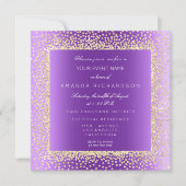 Krystal 1 Champaigne Gouden Glitter Confetti Kaart (Voorkant)