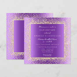 Krystal 1 Champaigne Gouden Glitter Confetti Kaart