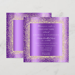 Krystal Champaigne Gold Glitter Confetti Paars2 Kaart