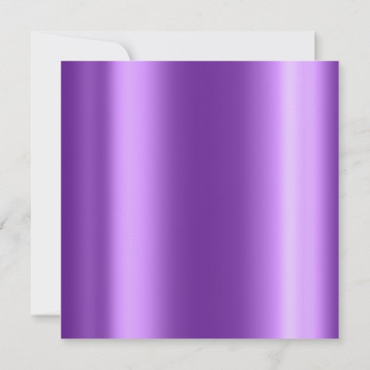 Krystal Champaigne Gold Glitter Confetti Paars Kaart (Achterkant)