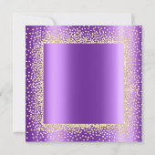 Krystal Champaigne Goud Glitter Confetti Paars2 Kaart (Achterkant)