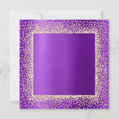 Krystal Champaigne Goud Glitter Confetti Paars A Kaart (Achterkant)